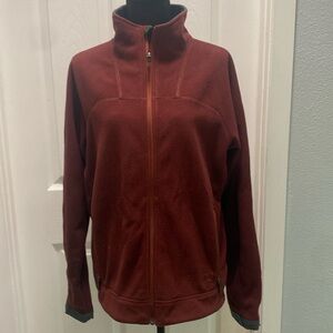 Men’s  medium burnt red lightweight zip up fleece jacket